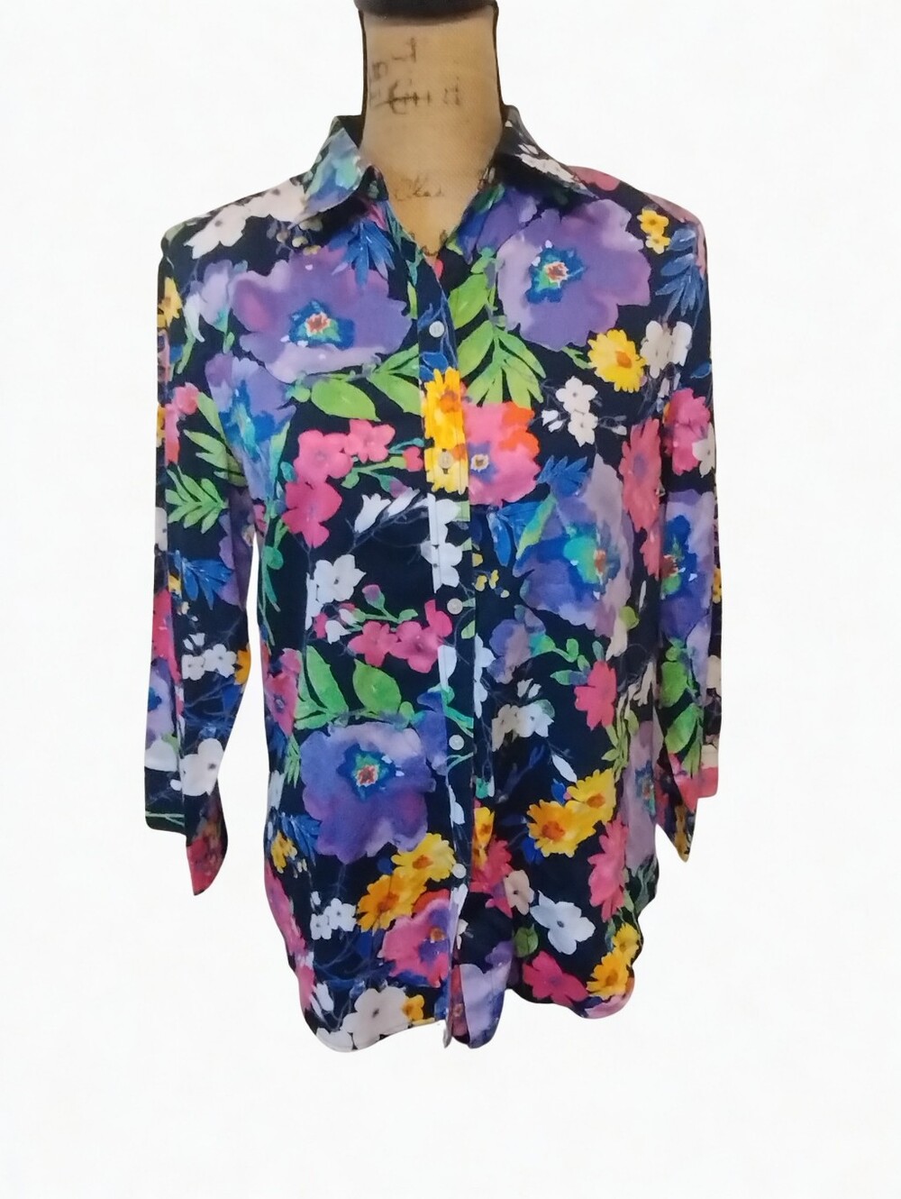 Ralph Lauren Cotton Floral Button Down Women's Size L